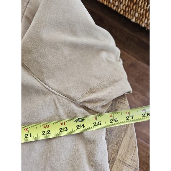 Wilsons Leather Jacket Coat Womens 2XL Brown Suede Faux Fur Trim Hooded - Picture 7 of 14